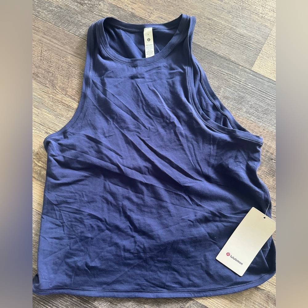 NWT Lululemon Squad Goals Tank Lightweight Night Sea Blue‎ size 8